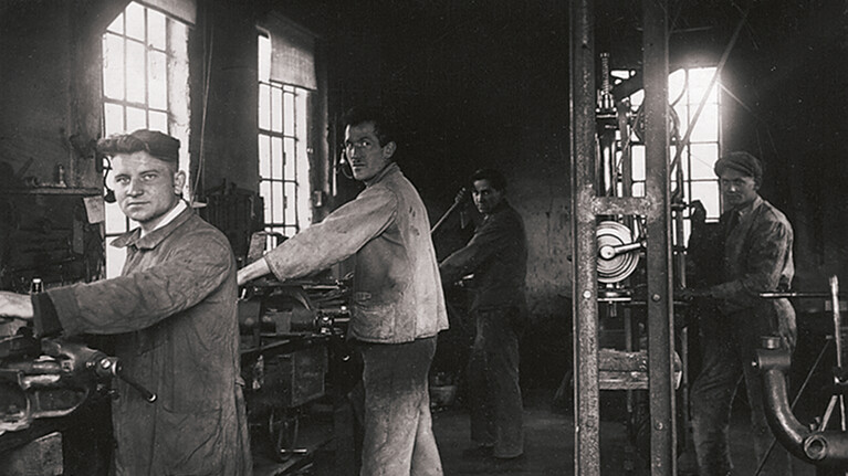 Marbachs erste Werkstatt nach der Gründung im Jahr 1925 | © Marbach Group