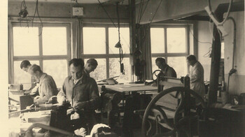 Marbach manufacture of a cutting rule for leathers in 1939 | © Marbach Group