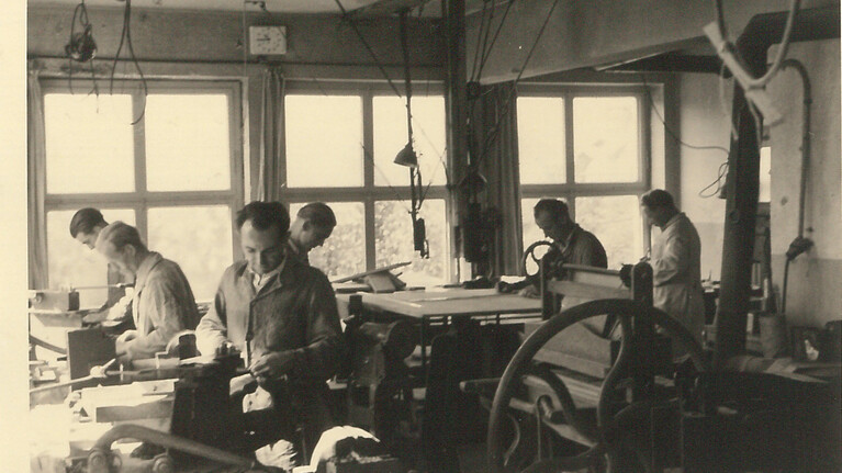 Marbach manufacture of a cutting rule for leathers in 1939 | © Marbach Group