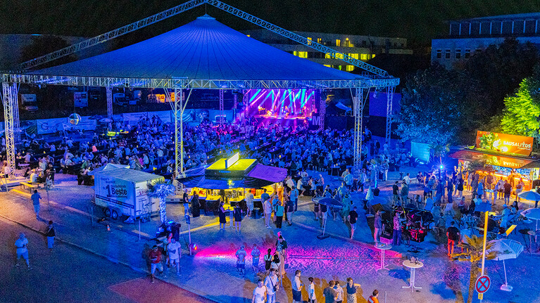 Marbach Jubiläumsfeier Festivalgelände bei Nacht | © Marbach Group