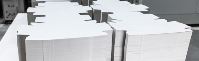 Pallet with stacked paperboard blanks after die-cutting | © Marbach Group