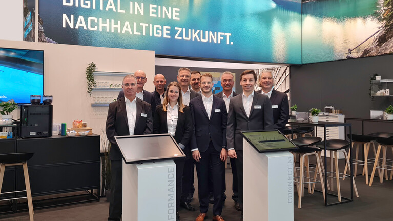 Marbach Standbesatzung auf dem Messestand der FachPack 2022 | © Marbach Group