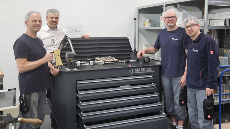 Marbach zu Besuch bei Spiegel Verpackungen mit dem mbench | © Spiegel Verpackungen