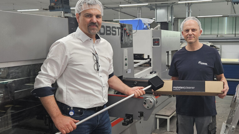 Marbach zu Besuch bei Spiegel Verpackungen mit dem mplaten|cleaner-smart | © Spiegel Verpackungen