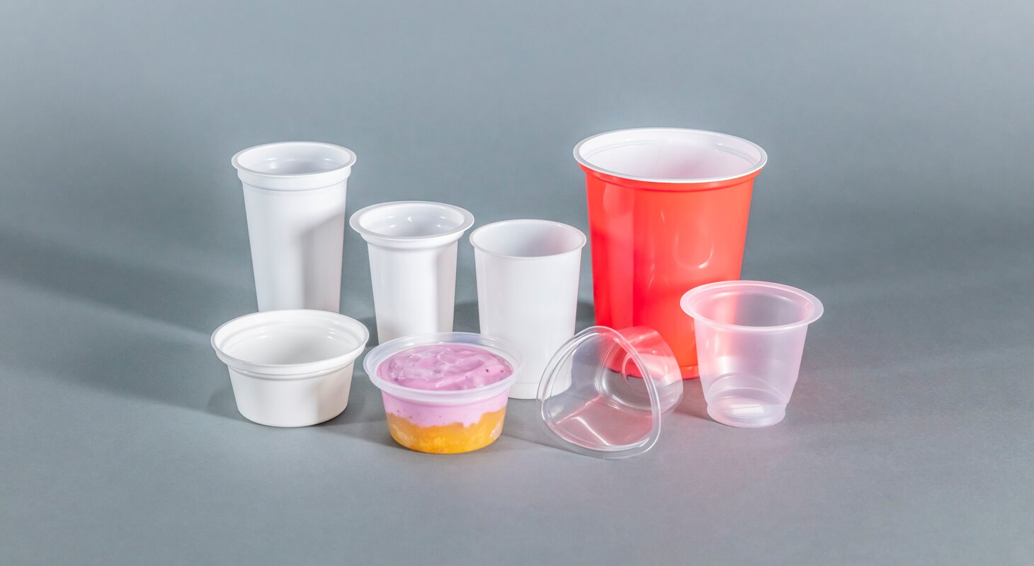 Thermoformed Dairy Cups and Sealed rim cups, produced with Marbach thermoforming tools. | © Marbach Group