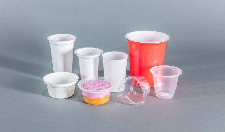 Thermoformed Dairy Cups and Sealed rim cups, produced with Marbach thermoforming tools. | © Marbach Group