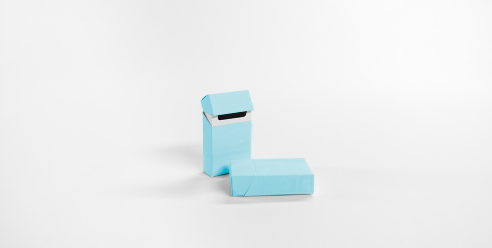 cigarette packaging round corner 