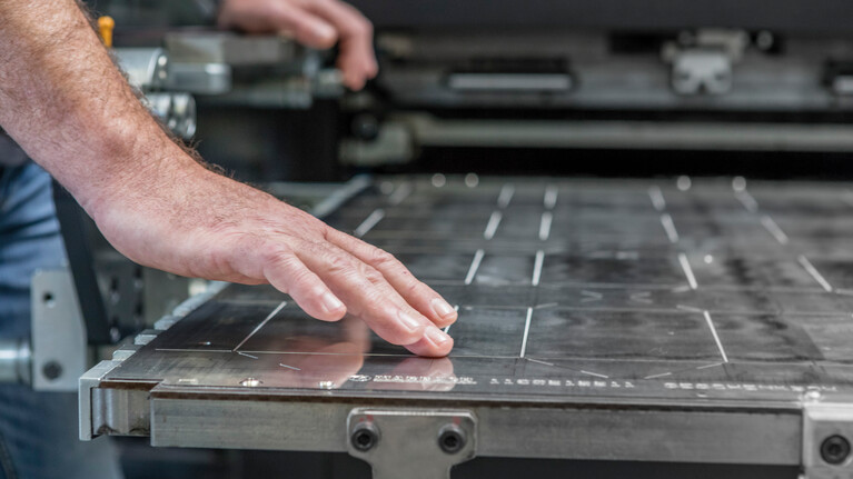 Gegenzurichtung Stanzrillplatte Stanzform