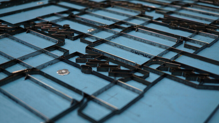 Marbach cutting-die for COVID-19 vaccine packaging by Faller Packaging. | © Marbach Group