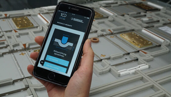 The Marbach Web-App - the digital Marbach advisor for the right creasing channel. | © Marbach Group