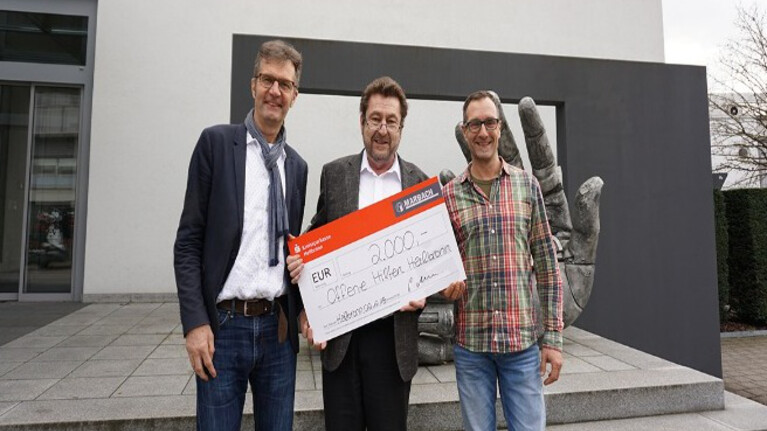 Donating instead of giving. Marbach supports Offene Hilfen with a regional donation.