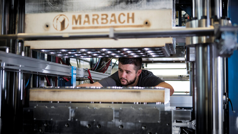 Vorstrecker mit Schnellwechsel für Marbach Thermoformwerkzeuge für Stempel und Matritze